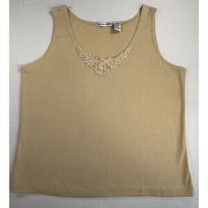 Women's Extra Touch Solid Taupe Colored Camisole Size 2XL